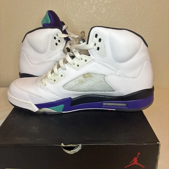 2013 Nike Air Jordan 5 Retro Grape 138027-108 Men's Size 12